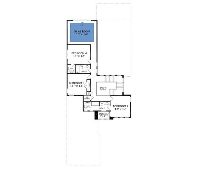 2D floor plan layout for the Arezzo by ICI Homes in Oasis at Hammock Dunes, Palm Coast, FL (Image 3).