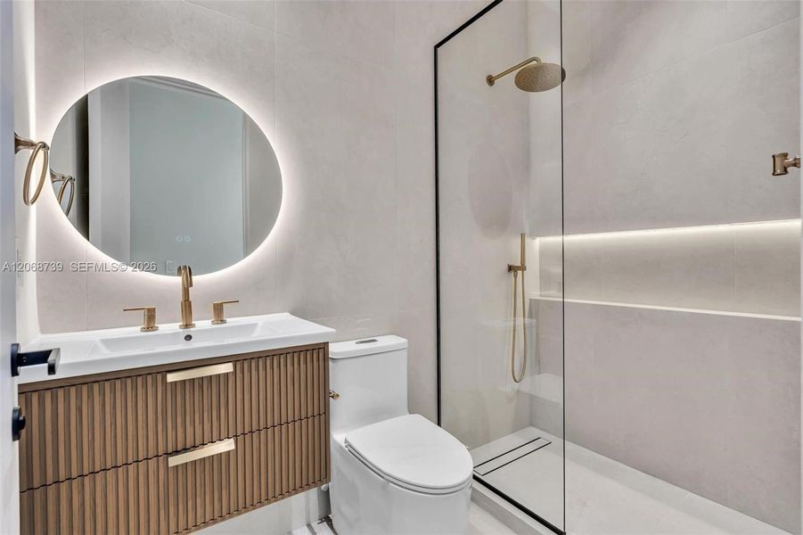 Furnished interior view inside a new home in , Miami (Image 39).