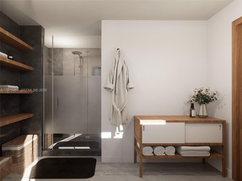 Furnished interior view inside a new home in , Miami (Image 3).