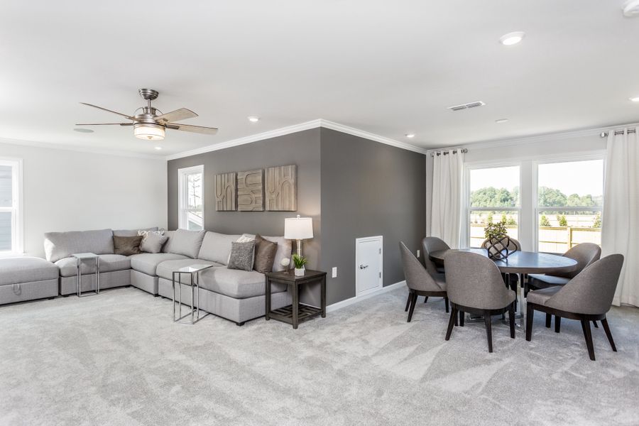 Furnished interior view inside a new home in Del Webb Wilmington at Mallory Creek, Leland (Image 12). Furnished interior view inside a new home in Del Webb Wilmington at Mallory Creek, Leland (Image 12).