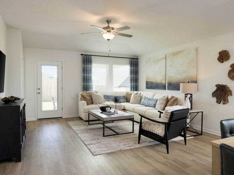 Furnished interior view inside a new home in Creekfall, Burnet (Image 6).
