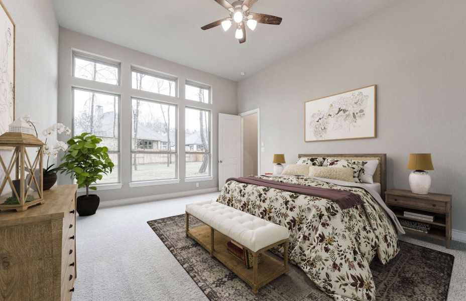 Representative furnished interior of a home built from the 3070 by Ravenna Homes in The Highlands 55′, Porter (Image 7).