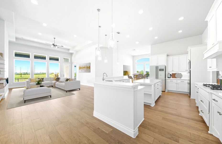 Representative furnished interior of a home built from the 3663 by Ravenna Homes in Artavia 70′, Conroe (Image 6).