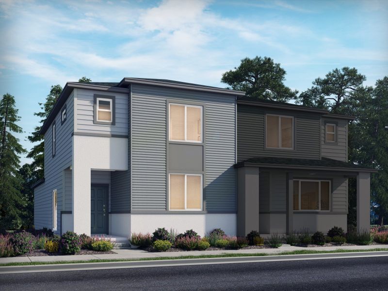 Representative exterior photo of a completed home built from the The Purgatory by Meritage Homes in York Station, Thornton, CO (Image 2). Representative exterior photo of a completed home built from the The Purgatory by Meritage Homes in York Station, Thornton, CO (Image 2).