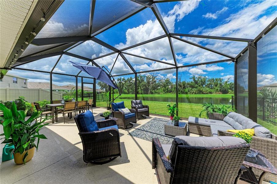 Exterior details and patio area of a home in Bella Lago, Parrish (Image 4).