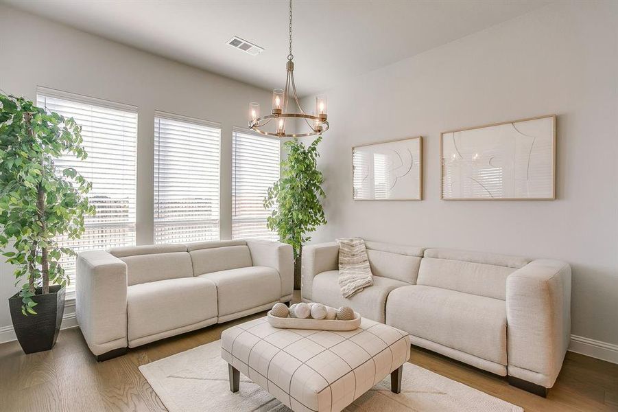 Furnished interior view inside a new home in M3 Ranch 60s, Mansfield (Image 23).