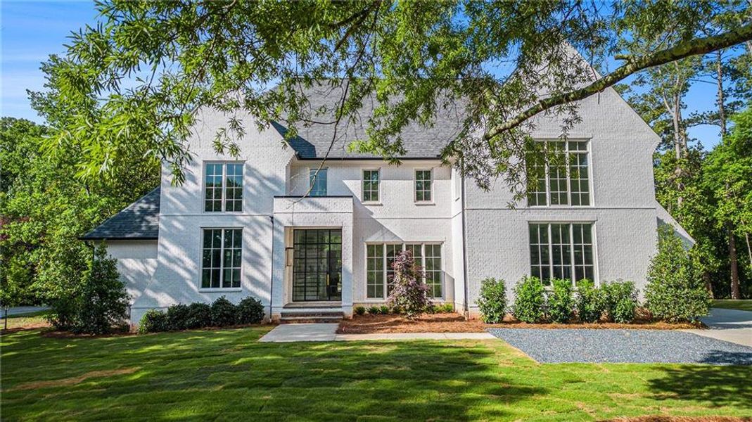 Front exterior of a new home in , Atlanta, GA, highlighting curb appeal (Image 1). Front exterior of a new home in , Atlanta, GA, highlighting curb appeal (Image 1).