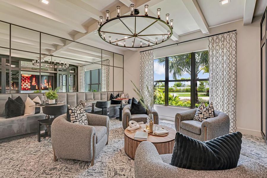 Furnished interior view inside a new home in Apex at Avenir, Palm Beach Gardens (Image 82).