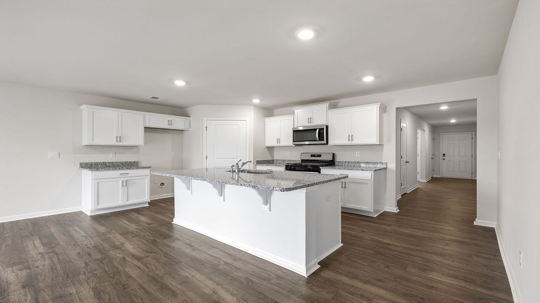 Furnished interior view inside a new home in Treemont Commons, Wellford (Image 8). Furnished interior view inside a new home in Treemont Commons, Wellford (Image 8).