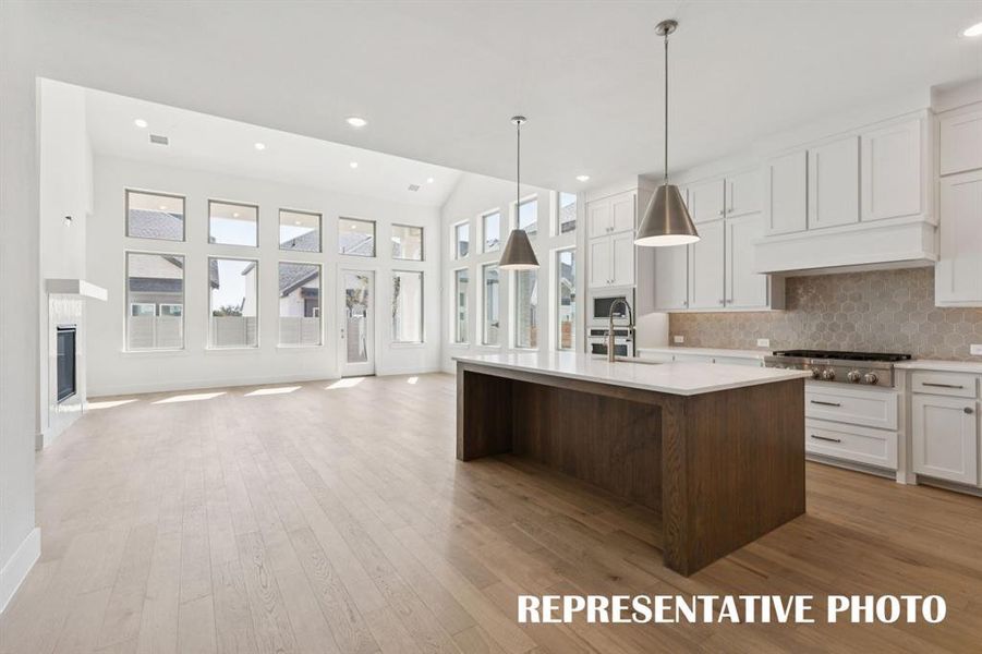 This chef inspired dream kitchen is calling your name!  REPRESENTATIVE PHOTO