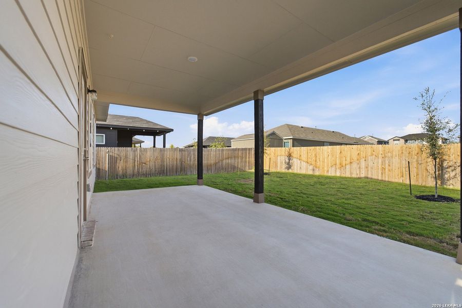Exterior details and patio area of a home in Morgan Meadows, San Antonio (Image 18).