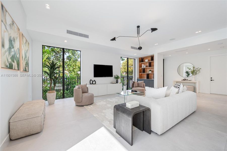Furnished interior view inside a new home in , Miami (Image 10).