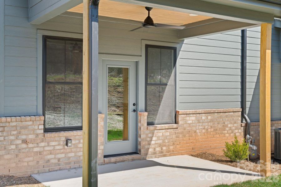 Exterior details and patio area of a home in , Asheville (Image 1). Exterior details and patio area of a home in , Asheville (Image 1).