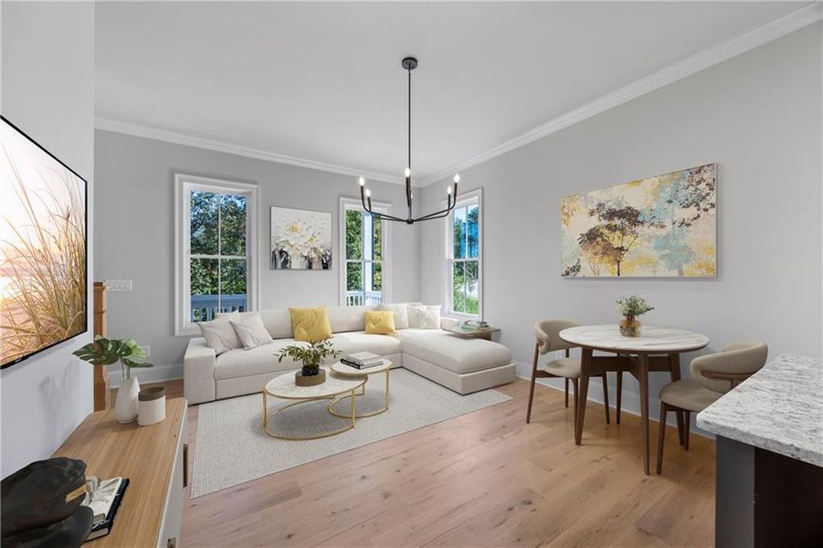 Furnished interior view inside a new home in , Dacula (Image 12).