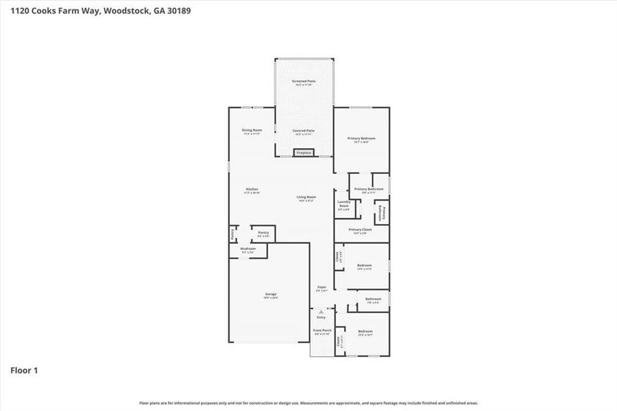 2D floor plan layout of this home in , Woodstock, GA (Image 5).