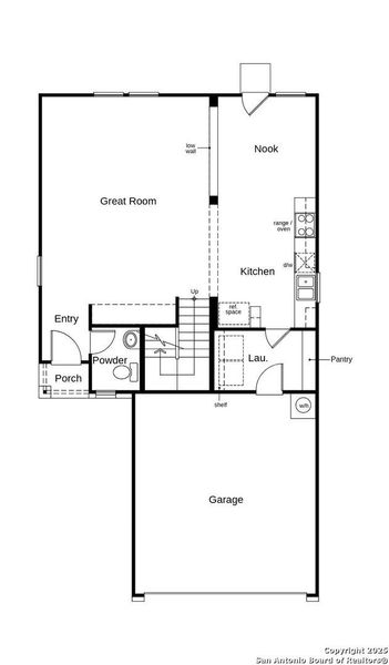 2D floor plan layout of this home in Knox Ridge, Converse, TX (Image 3).
