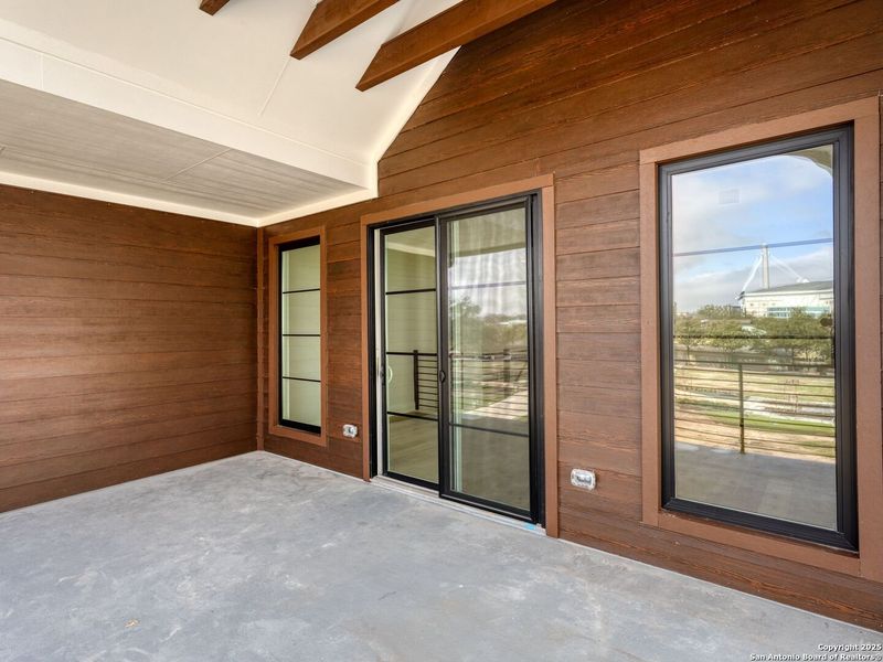 Exterior details and patio area of a home in Victoria Commons, San Antonio (Image 2). Exterior details and patio area of a home in Victoria Commons, San Antonio (Image 2).