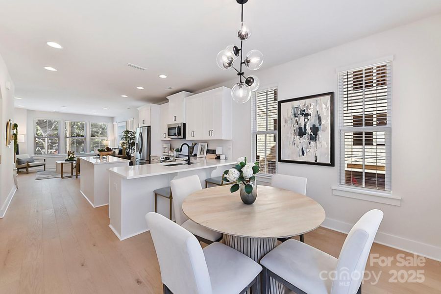 Furnished interior view inside a new home in Towns at Pegram, Charlotte (Image 13).