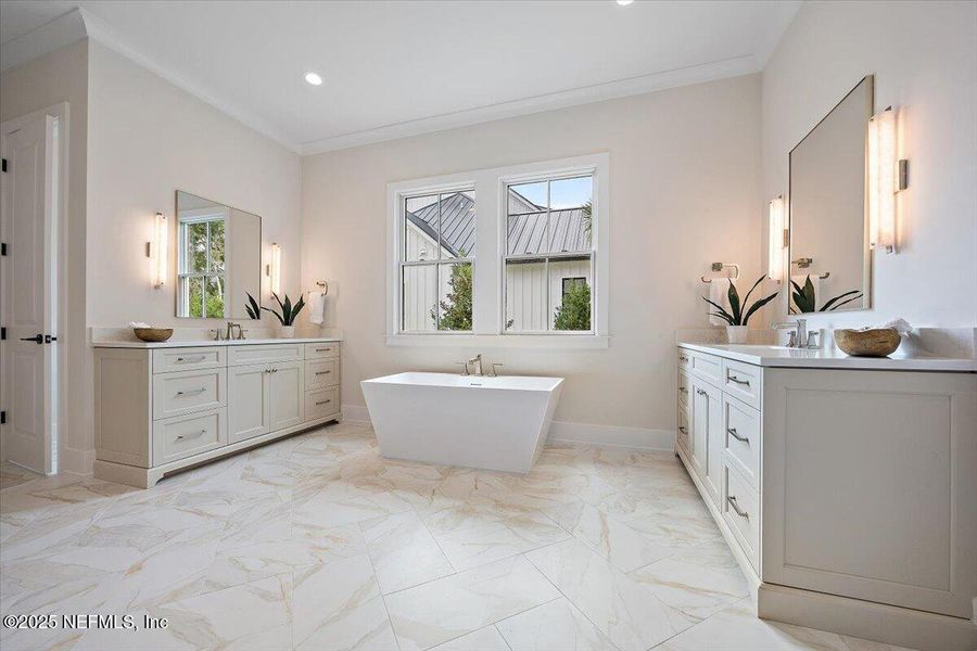 Furnished interior view inside a new home in River Landing at Nocatee (DF Luxury Homes), Ponte Vedra (Image 16). Furnished interior view inside a new home in River Landing at Nocatee (DF Luxury Homes), Ponte Vedra (Image 16).