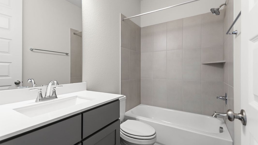 Furnished interior view inside a new home in Elyson, Katy (Image 5).