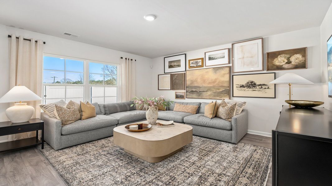 Representative furnished interior of a home built from the Belhaven by D.R. Horton in Middleton, Greensboro (Image 7).