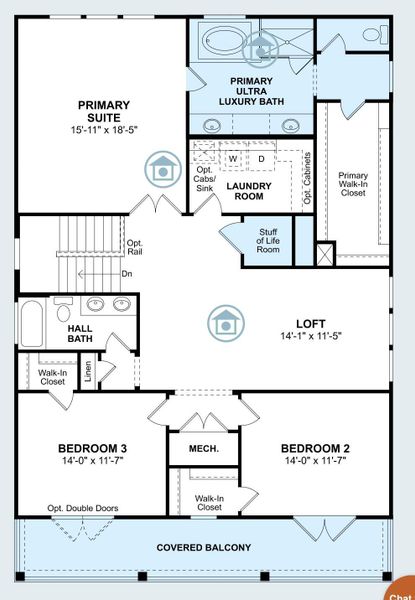 2D floor plan layout of this home in , Mount Pleasant, SC (Image 3).