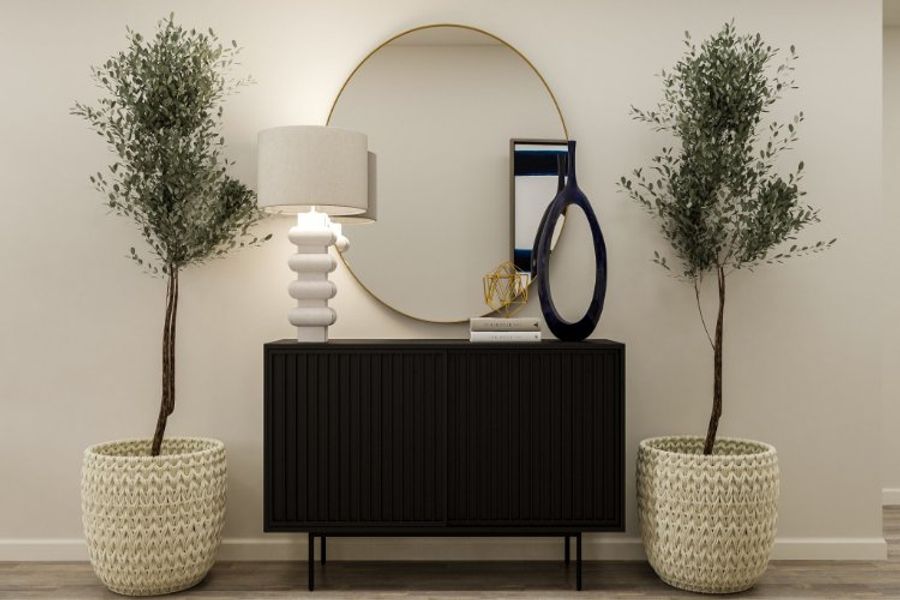 A black piano and a lamp. A black piano and a lamp.