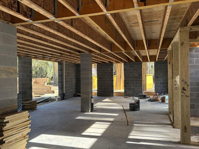 In-progress construction of a new home in The Preserve at Pennys Creek, Johns Island, SC (Image 4).