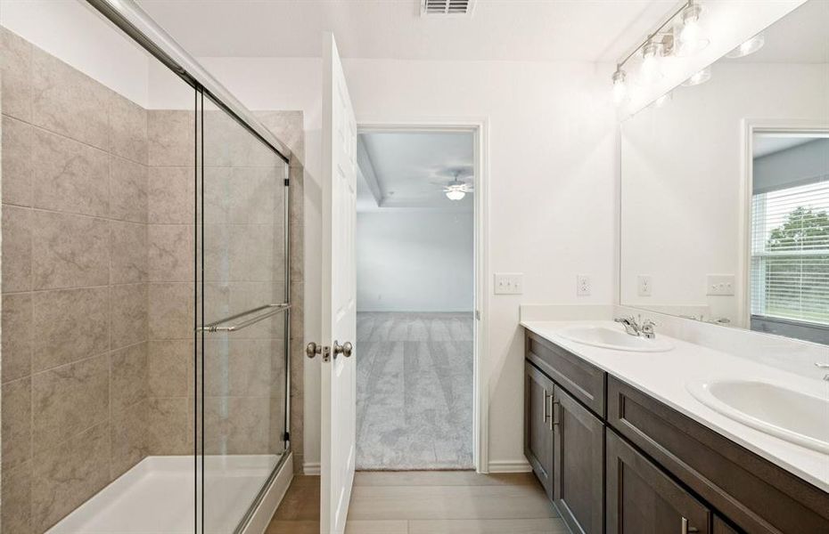 Spacious owner's bath