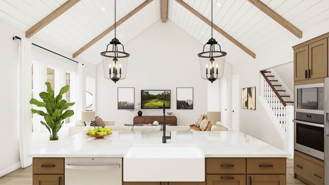 Representative furnished interior of a home built from the Mykonos by K. Hovnanian® Homes in Monterra, Rockwall (Image 7). Representative furnished interior of a home built from the Mykonos by K. Hovnanian® Homes in Monterra, Rockwall (Image 7).