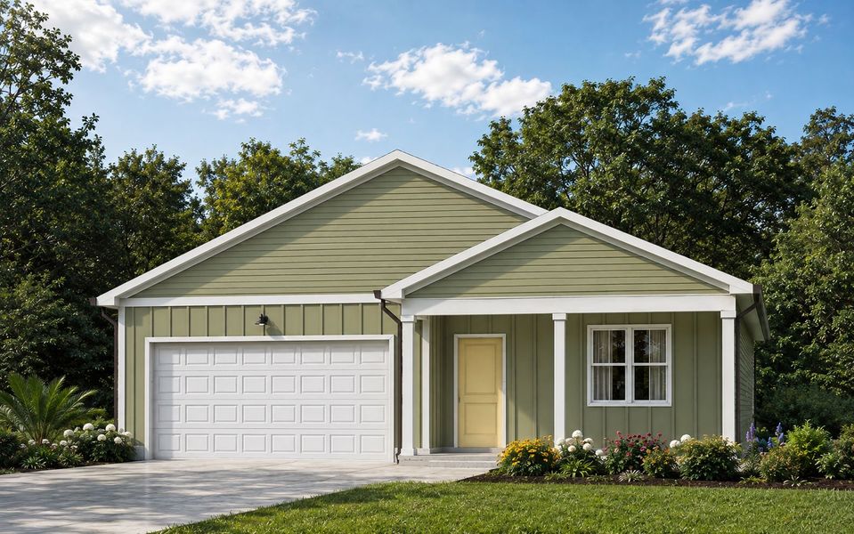 Representative exterior photo of a completed home built from the Ibis by Centex in Highlands of Carter's Station, Columbia, TN (Image 15).