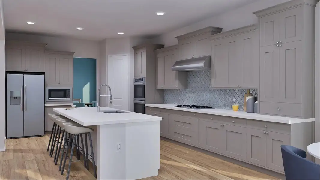 Furnished interior view inside a new home in Samara: Wentworth, League City (Image 10).