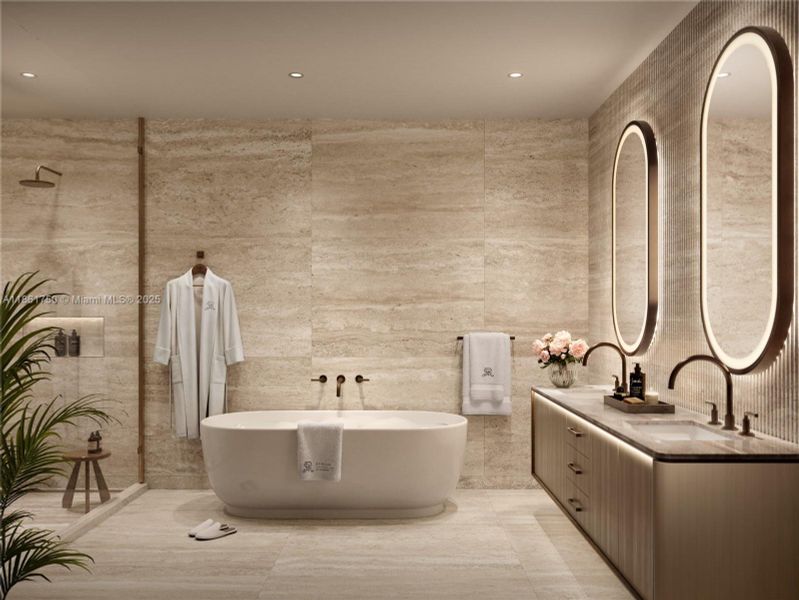 Furnished interior view inside a new home in St. Regis Residences, Sunny Isles Beach (Image 4).