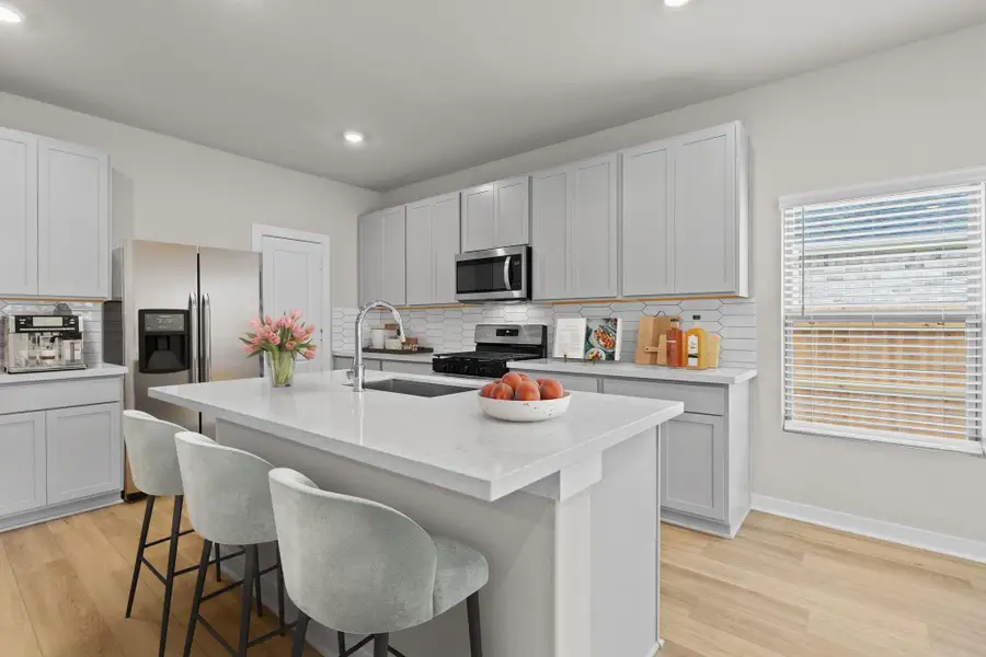 Furnished interior view inside a new home in Laurel Landing, Alvin (Image 5). Furnished interior view inside a new home in Laurel Landing, Alvin (Image 5).