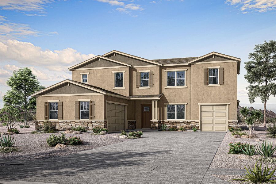 Representative exterior photo of a completed home built from the Sage by Mattamy Homes in Empire Pointe, Queen Creek, AZ (Image 2).