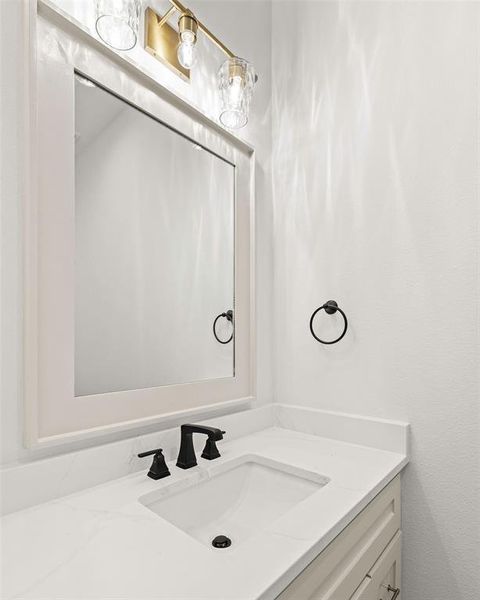 Bathroom featuring vanity