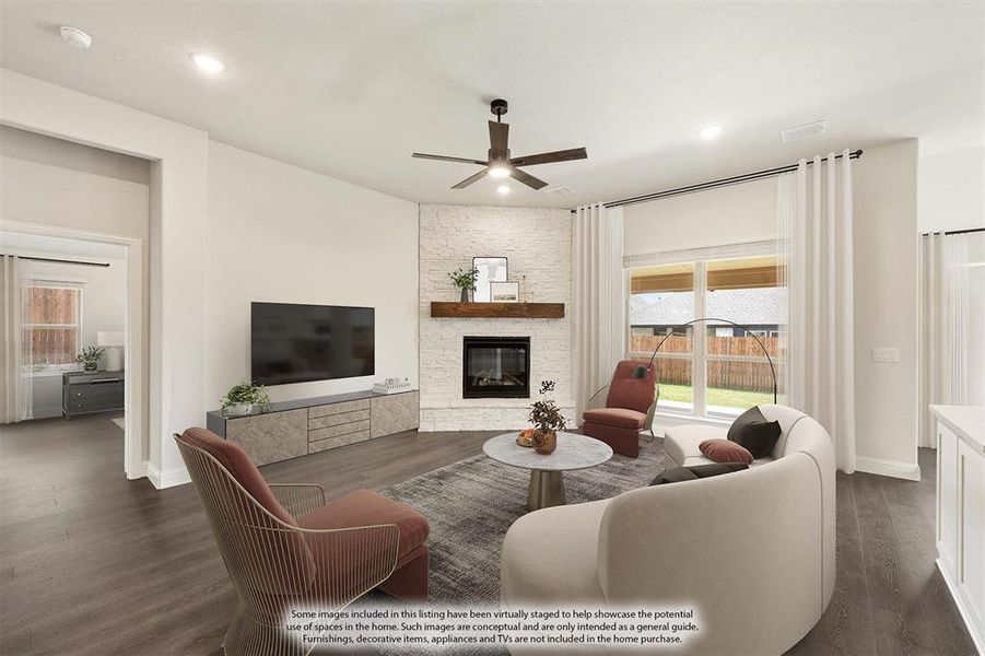 Furnished interior view inside a new home in Homestead at Daniel Farms, DeSoto (Image 18).