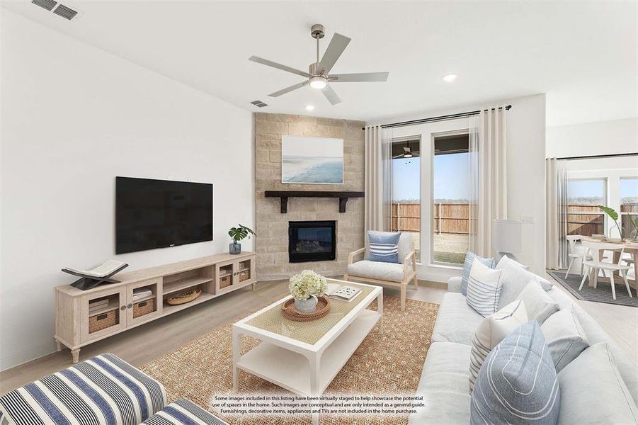 Furnished interior view inside a new home in Stone River Glen, Royse City (Image 7).