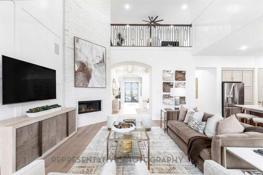 Furnished interior view inside a new home in Star Trail, Prosper (Image 5). Furnished interior view inside a new home in Star Trail, Prosper (Image 5).