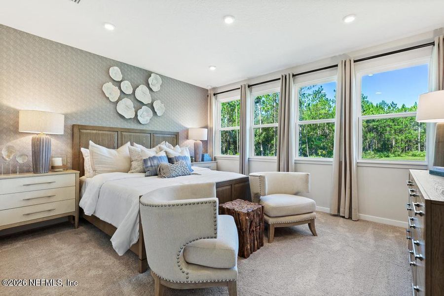 Furnished interior view inside a new home in Seminole Palms, Palm Coast (Image 4). Furnished interior view inside a new home in Seminole Palms, Palm Coast (Image 4).