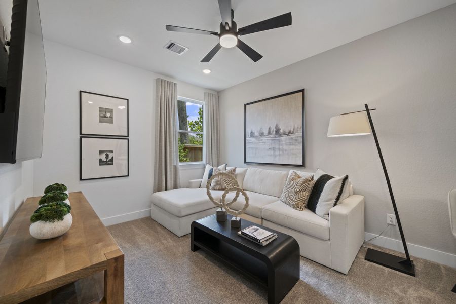 Furnished interior view inside a new home in The Highlands, Porter (Image 9).