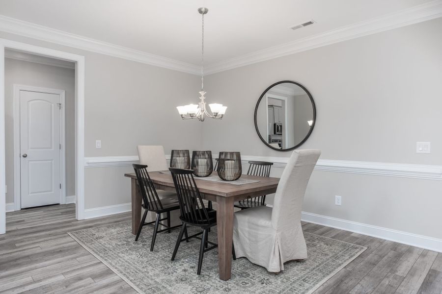 Representative furnished interior of a home built from the Manhattan by Keystone Homes NC in Weybridge, Burlington (Image 8).