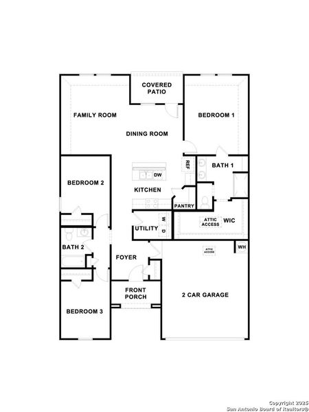 2D floor plan layout of this home in Bollinger, Maxwell, TX (Image 3).