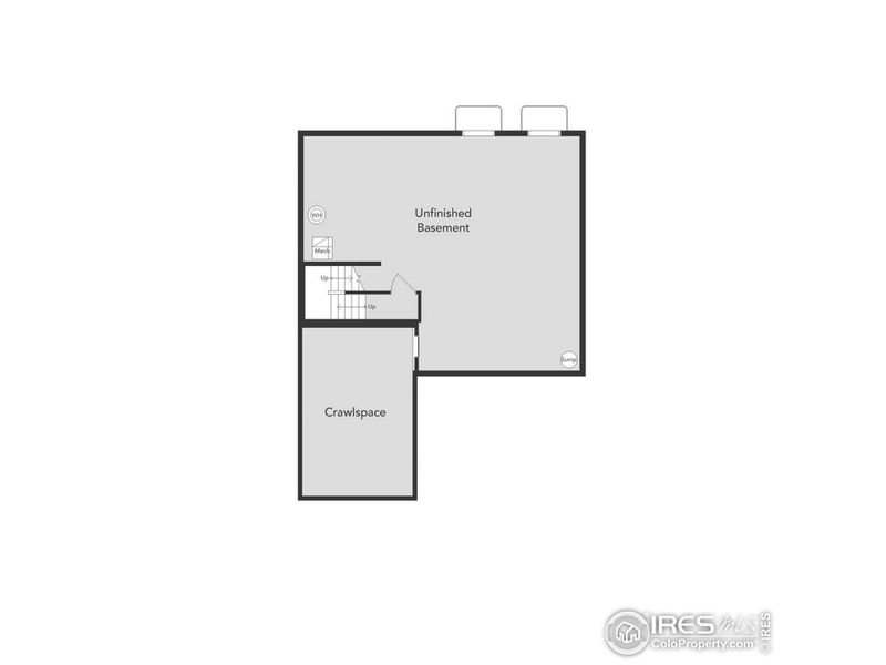 2D floor plan layout of this home in Thompson River Ranch, Johnstown, CO (Image 5).