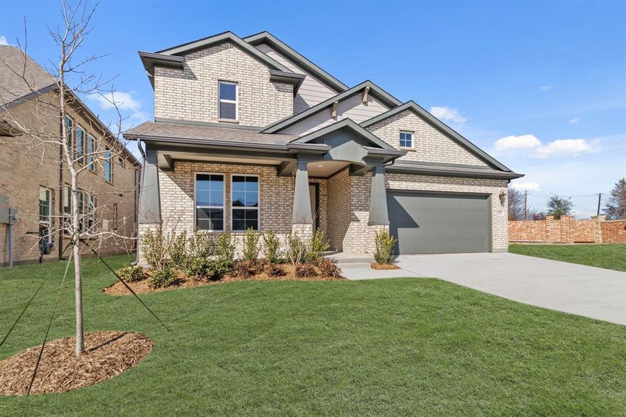 Front exterior of a new home in , Garland, TX, highlighting curb appeal (Image 17).