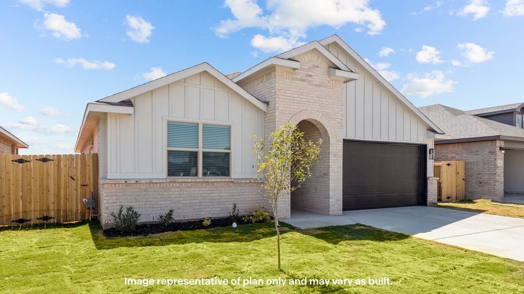 Front exterior of a new home in Northwest Passage, Midland, TX, highlighting curb appeal (Image 17).