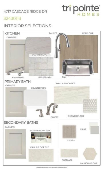 Sample of building materials used in homes in Woodson’s Reserve, Spring (Image 3).