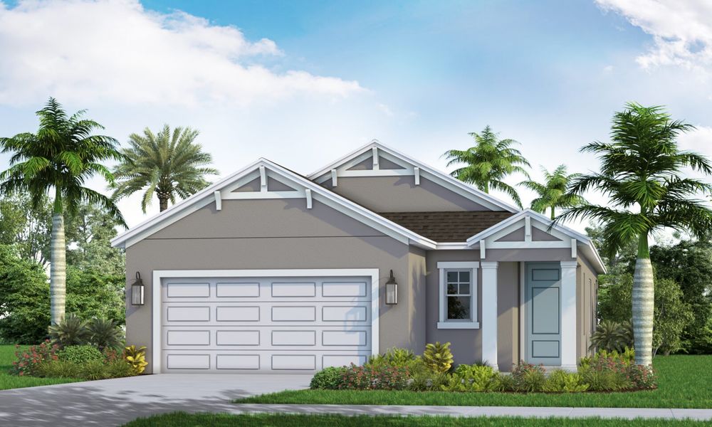 Representative exterior photo of a completed home built from the Valiant by Neal Communities in Canoe Creek, Parrish, FL (Image 2).