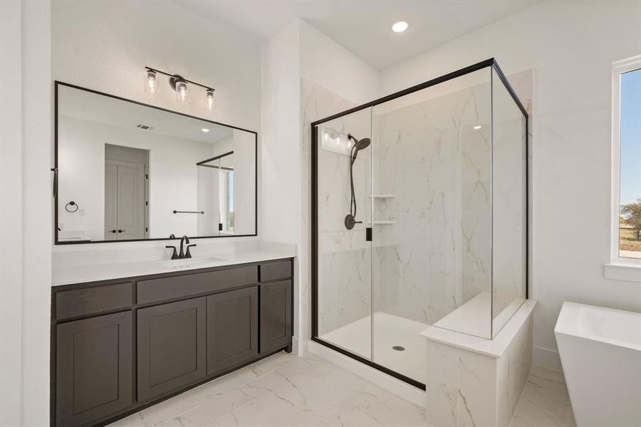 Furnished interior view inside a new home in Rolling Creek Ranch, Aledo (Image 17).