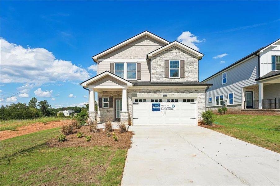 Front exterior of a new home in Hemingway - Reserve Series, Cumming, GA, highlighting curb appeal (Image 28).